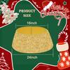 SOMUAUY Gold Christmas Tree Collar Gold Tree Skirt 24 Inch Christmas-Tree-Skirts for Artificial Trees Velvet Tree Collar for Pencil Tree Merry Christmas Tree Ring Xmas Tree Base Collar Decoration view 4
