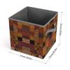 African Style Patchwork Printing Storage Basket Folding Storage Bins Fabric Cube Organizer With Handle For Closet Utility Room view 2
