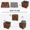 African Style Patchwork Printing Storage Basket Folding Storage Bins Fabric Cube Organizer With Handle For Closet Utility Room view 4