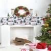 ZFUNCING Seamless Christmas Tree Winter Farmhouse Mantel Scarf Fireplace Top Runner,Mantel Scarves Cover Table Runners for Home Daily Use Holiday Party Decor 70x17in,Rustic Snow Scene view 4
