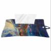 1pcs Tissue Box Cover,Paper Sleeve Christmas Night Santa Claus Sleigh Reusable Tissue Holder Hanging Tissue Bag,Snow Scene Reindeer Oil Painting Decorative Napkin Container for Car Bathroom Office view 1