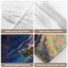 1pcs Tissue Box Cover,Paper Sleeve Christmas Night Santa Claus Sleigh Reusable Tissue Holder Hanging Tissue Bag,Snow Scene Reindeer Oil Painting Decorative Napkin Container for Car Bathroom Office view 4