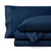 Bare Home Split Head Flex King Sheet Set - 1800 Ultra-Soft Microfiber Sheets - Double Brushed - Deep Pockets - Easy Fit - 4 Piece Set - FlexTop Bed Sheets (Split Head Flex King, Heathered Dark Blue) view 1