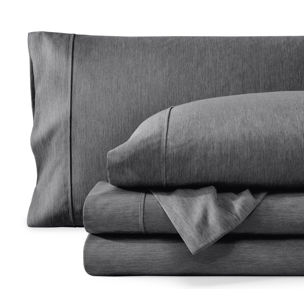 Bare Home Split Head Flex King Sheet Set - 1800 Ultra-Soft Microfiber Sheets - Double Brushed - Deep Pockets - Easy Fit - 4 Piece Set - FlexTop Bed Sheets (Split Head Flex King, Heathered Grey)