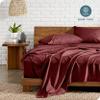 Bare Home Full XL Sheet Set - Luxury 1800 Ultra-Soft Microfiber Full Extra Long Sheets - Double Brushed - Deep Pockets - Easy Fit - 4 Piece Set (Full XL, Heathered Rose) view 2
