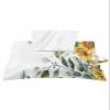 1pcs Tissue Box Cover,Paper Sleeve Country Sunflower Green Leaf Reusable Tissue Holder Hanging Tissue Bag,Rustic Plant Floral Painting on White Decorative Napkin Container for Car Bathroom Office view 1