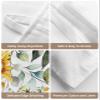 1pcs Tissue Box Cover,Paper Sleeve Country Sunflower Green Leaf Reusable Tissue Holder Hanging Tissue Bag,Rustic Plant Floral Painting on White Decorative Napkin Container for Car Bathroom Office view 4