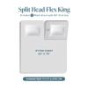 Bare Home Split Head Flex King Sheet Set - 1800 Ultra-Soft Microfiber Sheets - Double Brushed - Deep Pockets - Easy Fit - 4 Piece Set - FlexTop Bed Sheets (Split Head Flex King, Heathered Rose) view 2