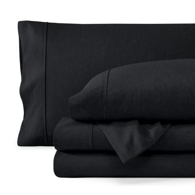 Bare Home Split California King Sheet Set - 1800 Ultra-Soft Microfiber Double Brushed - Deep Pockets - Easy Fit - 5 Piece Set - Bed Sheets (Split Cal King, Heathered Black)