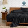 Bare Home Split California King Sheet Set - 1800 Ultra-Soft Microfiber Double Brushed - Deep Pockets - Easy Fit - 5 Piece Set - Bed Sheets (Split Cal King, Heathered Black) view 3