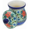 Polmedia Polish Pottery Jar with Lid UNIKAT - Red Jackmanii Pattern Handmade in Boleslawiec Poland by Ceramika Artystyczna + Certificate of Authenticity view 2