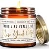New York City Gifts, New York City Decor for Home - 'There's No Place Like New York City Candle, w/Amber & Moss I New York City Souvenirs I 9oz Jar, 50Hr Burn, Made in USA view 1