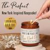 New York City Gifts, New York City Decor for Home - 'There's No Place Like New York City Candle, w/Amber & Moss I New York City Souvenirs I 9oz Jar, 50Hr Burn, Made in USA view 3