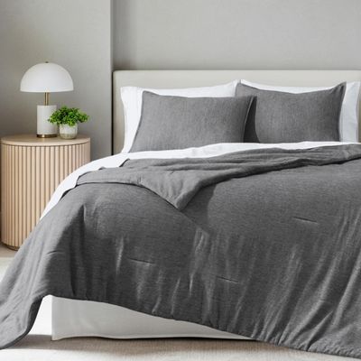 Bare Home Comforter Set - Twin/Twin Extra Long - Ultra-Soft - Goose Down Alternative - Premium 1800 Series - All Season Warmth Comforter (Twin/Twin XL, Heathered Grey)