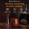 BearSkill Handcrafted Whiskey Enhancing Wooden Tumbler, Bourbon Drinking Glass Bourbon Gifts for Men - Wooden Old Fashioned Glass | Great Whiskey Gifts for Men (2 Pack) view 2