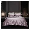 GLAMDIA Luxury Silk Bedding Set Mulberry Silk Fabric Bed Sheet/Pillow Case/Quilt Cover Solid Color,Bed view 1