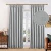 DotheDrape 100% Blackout Curtains Pinch Pleated Curtains for Bedroom, Living Room, 40 Width 108 Inch Long 1 Panel, Blue Gray view 1