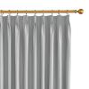 DotheDrape 100% Blackout Curtains Pinch Pleated Curtains for Bedroom, Living Room, 40 Width 108 Inch Long 1 Panel, Blue Gray view 2