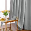 DotheDrape 100% Blackout Curtains Pinch Pleated Curtains for Bedroom, Living Room, 40 Width 108 Inch Long 1 Panel, Blue Gray view 4