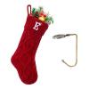 VRFASHION Christmas Stockings with Initials, Letter E Embroidered Xmas Stockings, 18" Large Monogram Knitted Xmas Stocking, Christmas Party Fireplace Family Hanging Stocking Decorations(1 Pack, Red) view 1