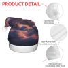 HCLYvexiria Santa Hat for Adults Light Up Christmas Hat Sunrise Clouds Xmas Hats Plush Santa Hat with LED Lights view 3