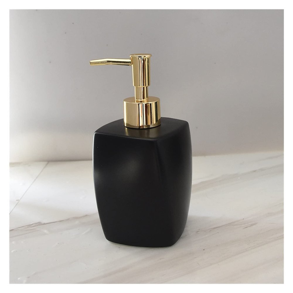 JOYNOW Soap Dispensers Soap Dispenser,Soap Dispenser Bathroom,Hand Soap Dispenser,Kitchen Soap Dispenser,Shampoo Shower Gel Empty Bottle Set Bathroom Lotion Dispensador De Jabn para Bao(Black)