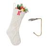 VRFASHION Christmas Stockings with Initials, Letter R Embroidered Xmas Stockings, 18" Large Monogram Knitted Xmas Stocking, Christmas Party Fireplace Family Hanging Stocking Decorations(1 Pack, White) view 1