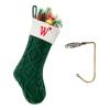 VRFASHION Christmas Stockings with Initials, Letter W Embroidered Xmas Stocking, 18" Large Monogram Knitted Xmas Stocking, Christmas Party Fireplace Family Hanging Stocking Decoration 1Pcs Green-White view 1