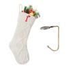 VRFASHION Christmas Stockings with Initials, Letter I Embroidered Xmas Stockings, 18" Large Monogram Knitted Xmas Stocking, Christmas Party Fireplace Family Hanging Stocking Decorations(1 Pack, White) view 1