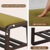 Shoe Rack Bench, 2 Tier Solid Wooden Entryway Bench(Olive Green, 39.4") view 4