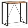 GROSERY Bar Table 43.3"x23.6"x43.3" Solid Reclaimed Wood,Industrial Kitchen Bar Table: Rustic Reclaimed Wood and Steel Dining Table for Small Spaces Dining Room Tables view 2