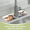 Shoblo Highland Cow Animal Kitchen Sink Splash Guard Absorbent Fast Drying Mat Sink Gadgets Washable Sink Matt for Kitchen Faucet Splash Guard view 3