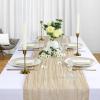 12 Pack Beige Cheesecloth Table Runner 10Ft Gauze Cheese Cloth Table Runner 35x120 Inch Boho Sheer Rustic Fabric for Party Decor Baby Shower Wedding Holiday Decorations view 3
