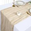 12 Pack Beige Cheesecloth Table Runner 10Ft Gauze Cheese Cloth Table Runner 35x120 Inch Boho Sheer Rustic Fabric for Party Decor Baby Shower Wedding Holiday Decorations view 4