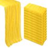 12 Pack Lemon Yellow Cheesecloth Table Runner 10Ft Gauze Cheese Cloth Table Runner 35x120 Inch Boho Sheer Rustic Fabric for Party Decor Baby Shower Wedding Centerpiece Home Table Decorations view 1