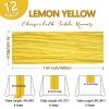 12 Pack Lemon Yellow Cheesecloth Table Runner 10Ft Gauze Cheese Cloth Table Runner 35x120 Inch Boho Sheer Rustic Fabric for Party Decor Baby Shower Wedding Centerpiece Home Table Decorations view 2