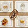 Aoztio Burlap Placemats Set of 4, 12 x 18 Inch Rustic Geometric Hollow Place Mats, Heat Resistant Placemats for Farmhouse Kitchen Table Decor, Off White 4PCS view 2