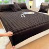 Mattress Cover Fitted Sheet Thickened Plush Mattress Protector Soft Warm Mattress Topper 360 Elastic Band Non-slip Mattress Dustproof Cover for Bedroom Bedding-Brown-2||California king:79x87in(1pcs) view 1
