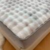 Mattress Cover Fitted Sheet Thickened Plush Mattress Protector Soft Warm Mattress Topper 360 Elastic Band Non-slip Mattress Dustproof Cover for Bedroom Bedding-Brown-2||California king:79x87in(1pcs) view 4