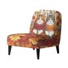 Armless Accent Chair Cover Stretch Fat Cat Slipcover Removable Christmas Decorations Cover for Accent Chair Without Arms Furniture Protector for Living Dining Room view 2