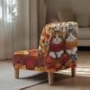 Armless Accent Chair Cover Stretch Fat Cat Slipcover Removable Christmas Decorations Cover for Accent Chair Without Arms Furniture Protector for Living Dining Room view 4