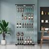 MTFY Glass Display Cabinet with 5 Shelves, Floor Standing Glass Curio Cabinets with 2 Doors and Lock, 73.82" Glass Cabinet Bookshelf Display Case for Toys Trophy Living Room Bedroom (Black) view 4