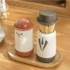 Toothpick Holders Push-type Toothpick Holder Household Automatic Pop-up Toothpick Box Dental Floss Box Toothpick Jar Storage Box Tooth Pick Dispenser(1) view 3