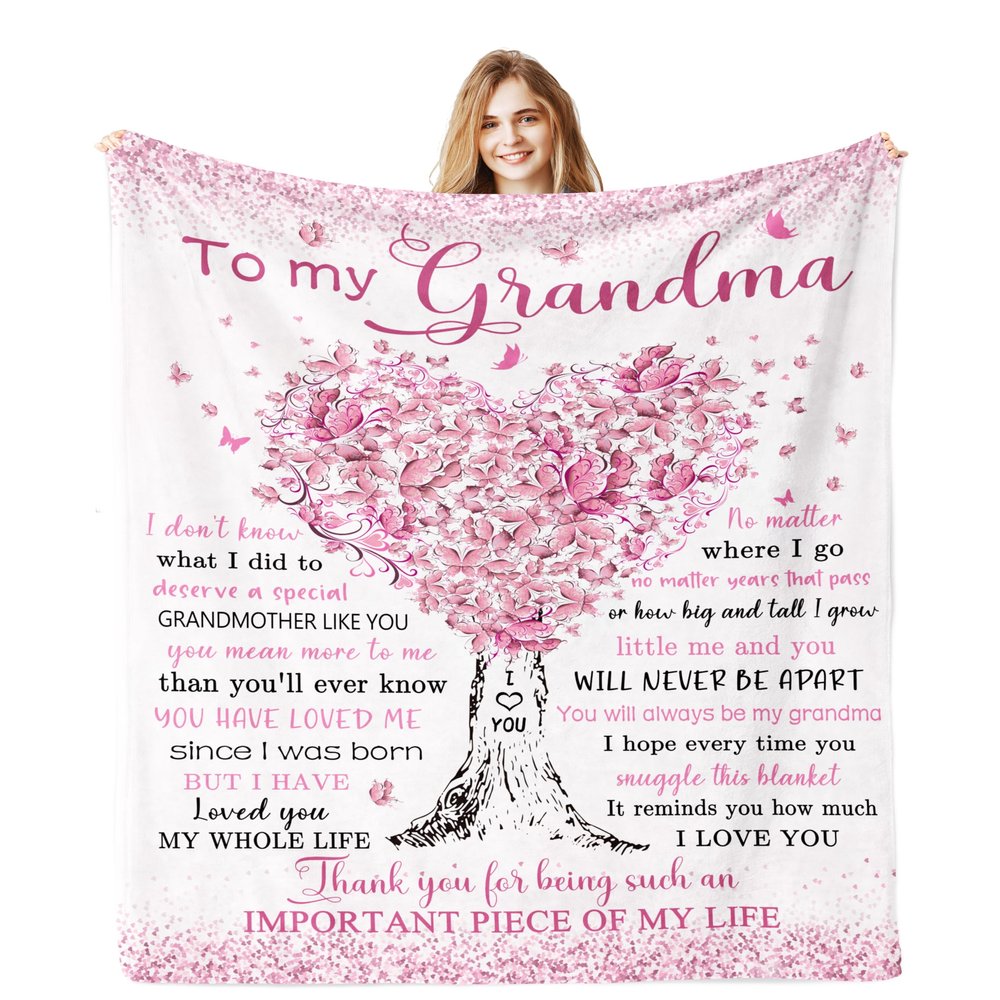 Jamfind Grandma Gifts, Gifts for Grandma Birthday, Great Grandmother Birthday Gift Blanket 60"x 80", Best Grandmother Grandmom Nana Gift