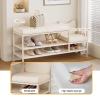 CMYCYDDPLY Hallway Shoe Rack, Shoe Bench, 2-Tier Shoe Storage Bench, Metal Shoe Rack with Storage, for Hallway Entryway(120cm) view 4