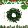12 Pcs Christmas DIY Green Wreath 10 Inch Artificial DIY Faux Plain Wreaths Front Door Green Farmhouse Cabinets Indoor Outdoor Wall Decor(Willow Pine) view 2