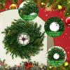 12 Pcs Christmas DIY Green Wreath 10 Inch Artificial DIY Faux Plain Wreaths Front Door Green Farmhouse Cabinets Indoor Outdoor Wall Decor(Willow Pine) view 3