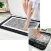 OLANLY Ombre Bathroom Rugs, Bath Rug Size 24x16+30x20 in Black, 2 Item Bundle view 1