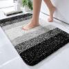 OLANLY Ombre Bathroom Rugs, Bath Rug Size 24x16+30x20 in Black, 2 Item Bundle view 3