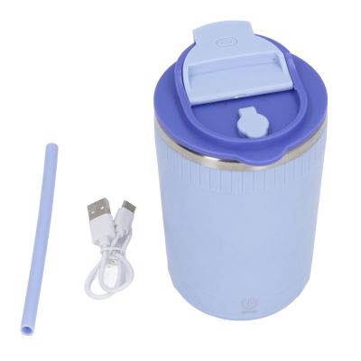 380ml Self Stirring Cup, 304 Stainless Steel Self Stirring Cup, USB Rechargeable Portable Automatic Mixing Cup, Self Stirring Coffee Mug, for Office Travel (Purple)